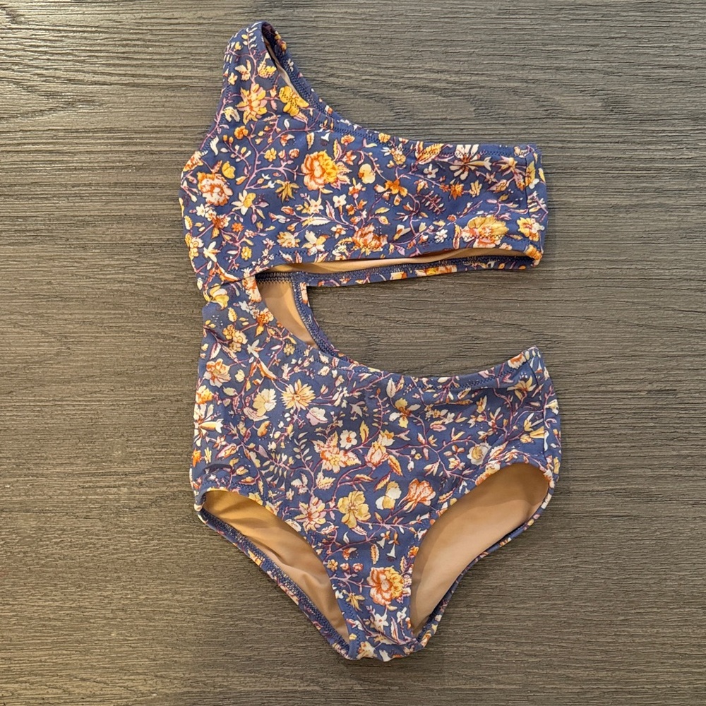 Floral One-Shoulder cut out Swimsuit